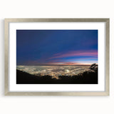 Textured abstract art print of a Venezuelan landscape in muted earth tones on a framed canvas, suitable for bedroom decor.