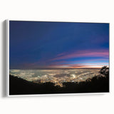 Vintage poster art of a scenic Venezuelan landscape on a white-framed canvas, featuring vibrant, colorful art.