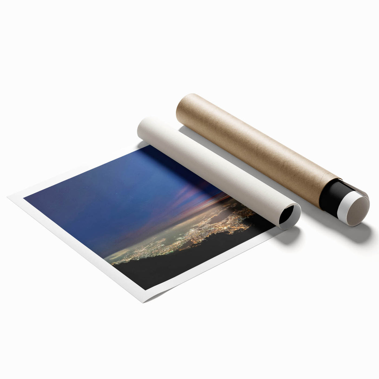 Extra large rolled print of a floral scene in pastel shades, ideal for classy bathroom wall art.