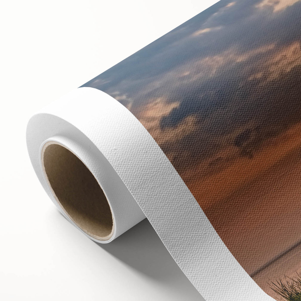 Art Deco poster of Alabama scenery on rolled canvas with pastel shades, ideal for nursery wall art.