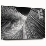 Acrylic print of Arizona's Coyote Buttes in warm earth tones, suitable for bedroom or dining room decor.