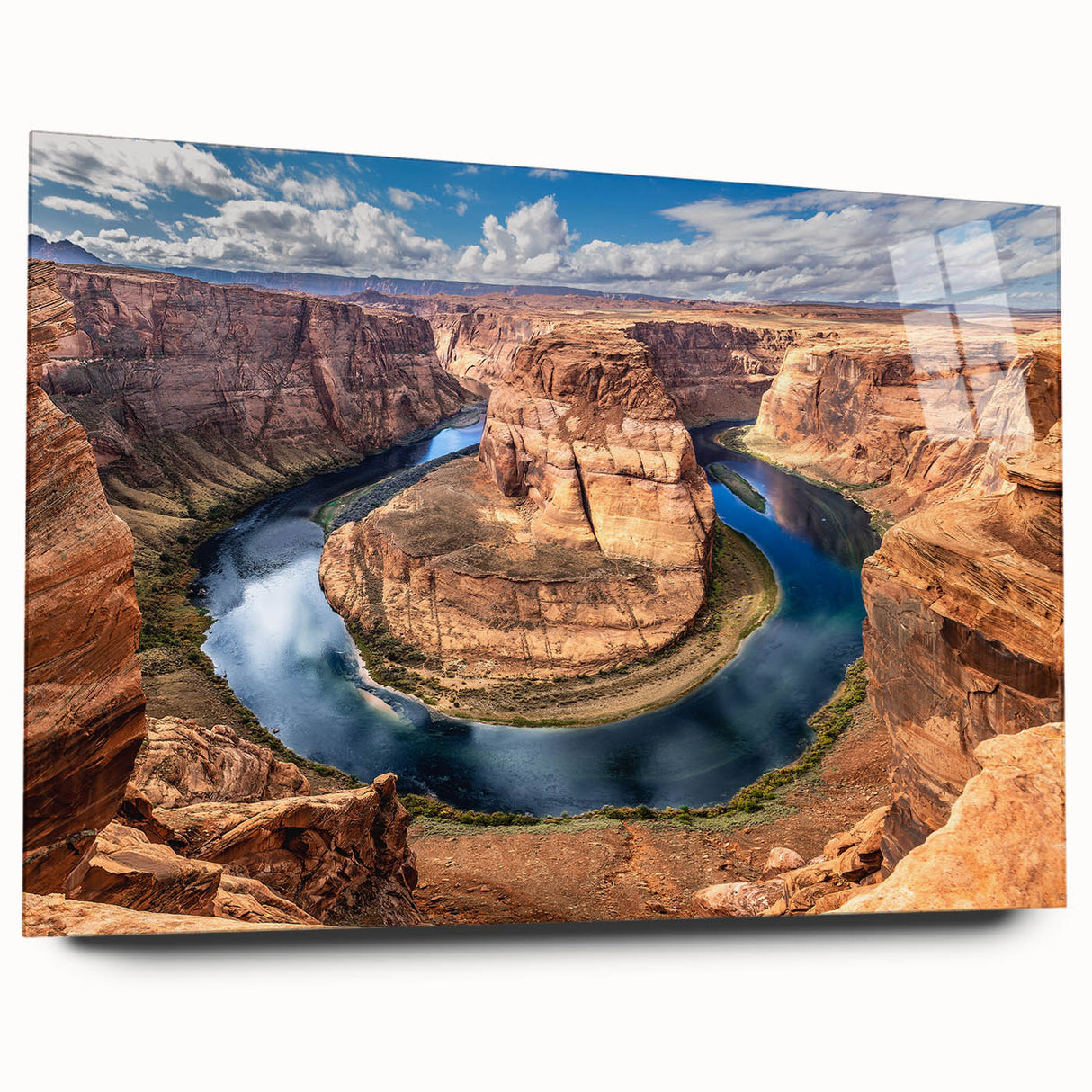 Acrylic print of Glen Canyon in Arizona, featuring large abstract shapes and earthy tones.