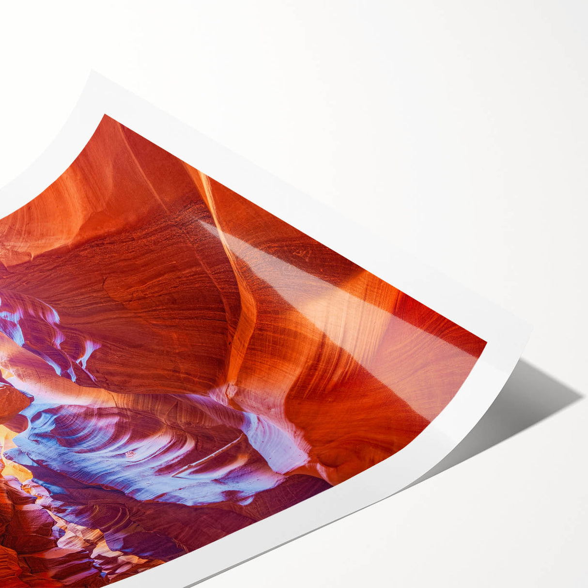 Extra large rolled print of the Grand Canyon in natural hues, ideal for large living room wall art.