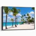 Black and white framed canvas of Catalina Island landscape, ideal for bedroom wall art.