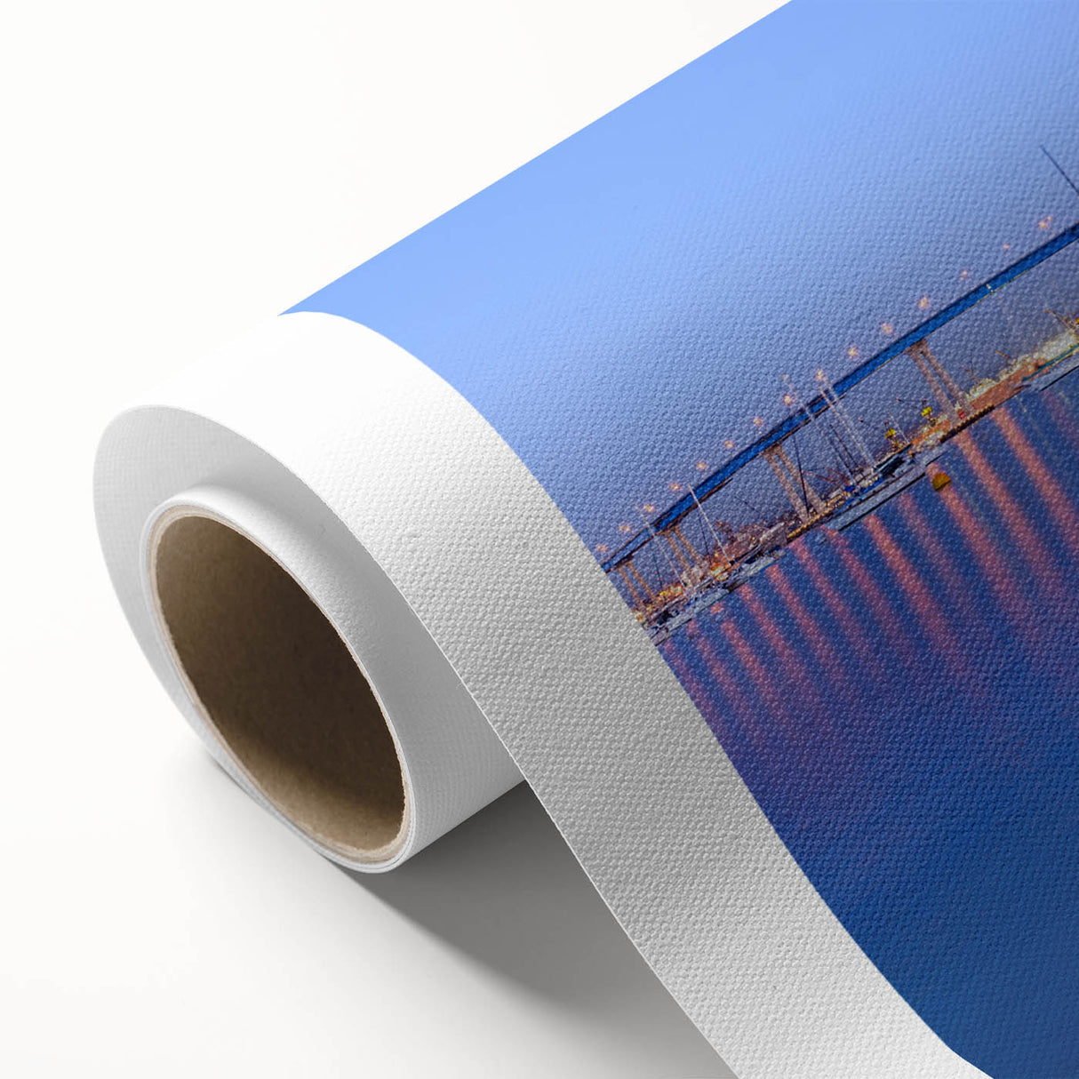 Art deco poster of Coronado, California scenery in pastel shades on rolled canvas, ideal for nursery wall art.