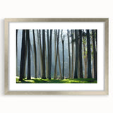 Textured abstract art print of San Francisco skyline in muted earth tones on a framed canvas, ideal for bedroom art.
