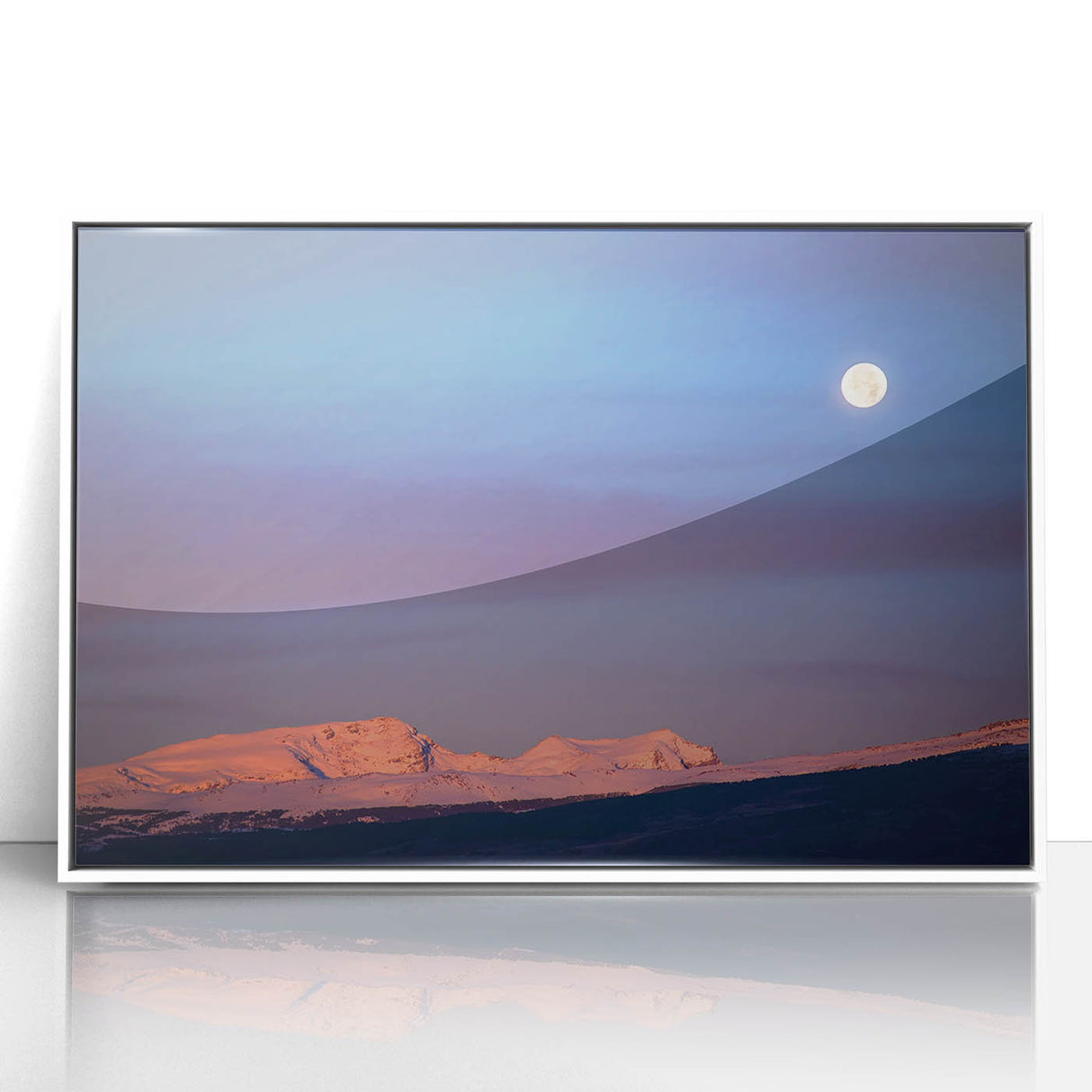 Sierra Nevada landscape in muted earth tones, acrylic framed print, ideal for modern art wall decor in a nursery.