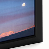 Extra large framed canvas of a textured, colorful Sierra Nevada scenery in black, ideal for living room decor.