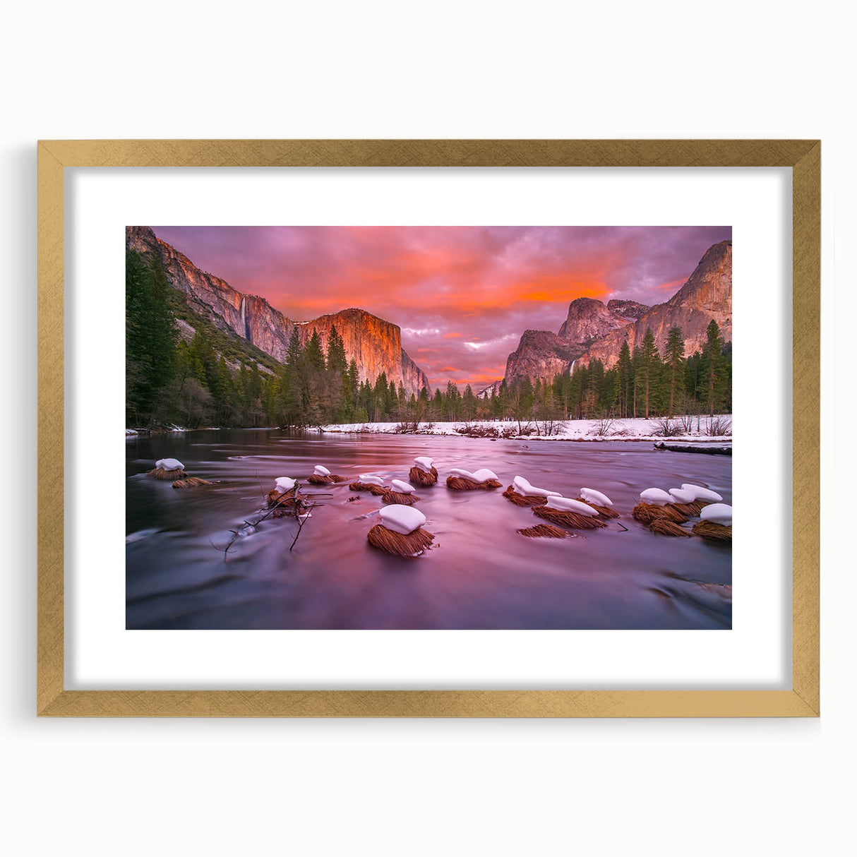 Yosemite National Park depicted in muted earth tones on a textured canvas, ideal for extra large wall art in a living room.
