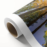 Art deco poster of Vail, Colorado scenery on rolled canvas, featuring soft pastel colors, ideal for nursery wall art.