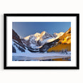 Extra large framed print of colorful, abstract depiction of Maroon Bells, Colorado, in vibrant hues.