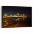 Black and white framed canvas of Daytona landscape, ideal for bedroom wall art.