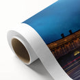 Art deco poster of Delaware scenery on rolled canvas, featuring pastel shades, ideal for nursery wall art.