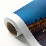 Art deco poster of Delaware scenery on rolled canvas, featuring pastel shades, ideal for nursery wall art.