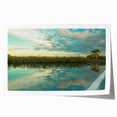 Extra large rolled print of the Everglades with lush greenery and water, ideal for dining room wall art.
