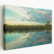 Everglades landscape on large stretched canvas, featuring lush greenery and water, ideal for kitchen wall art.