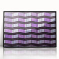 Large abstract wall art depicting Tampa, Florida, in muted blue and gray tones on a framed acrylic print.