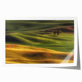 Rolled print of Idaho scenery with lush greenery and a serene lake, ideal for art wall dining room.