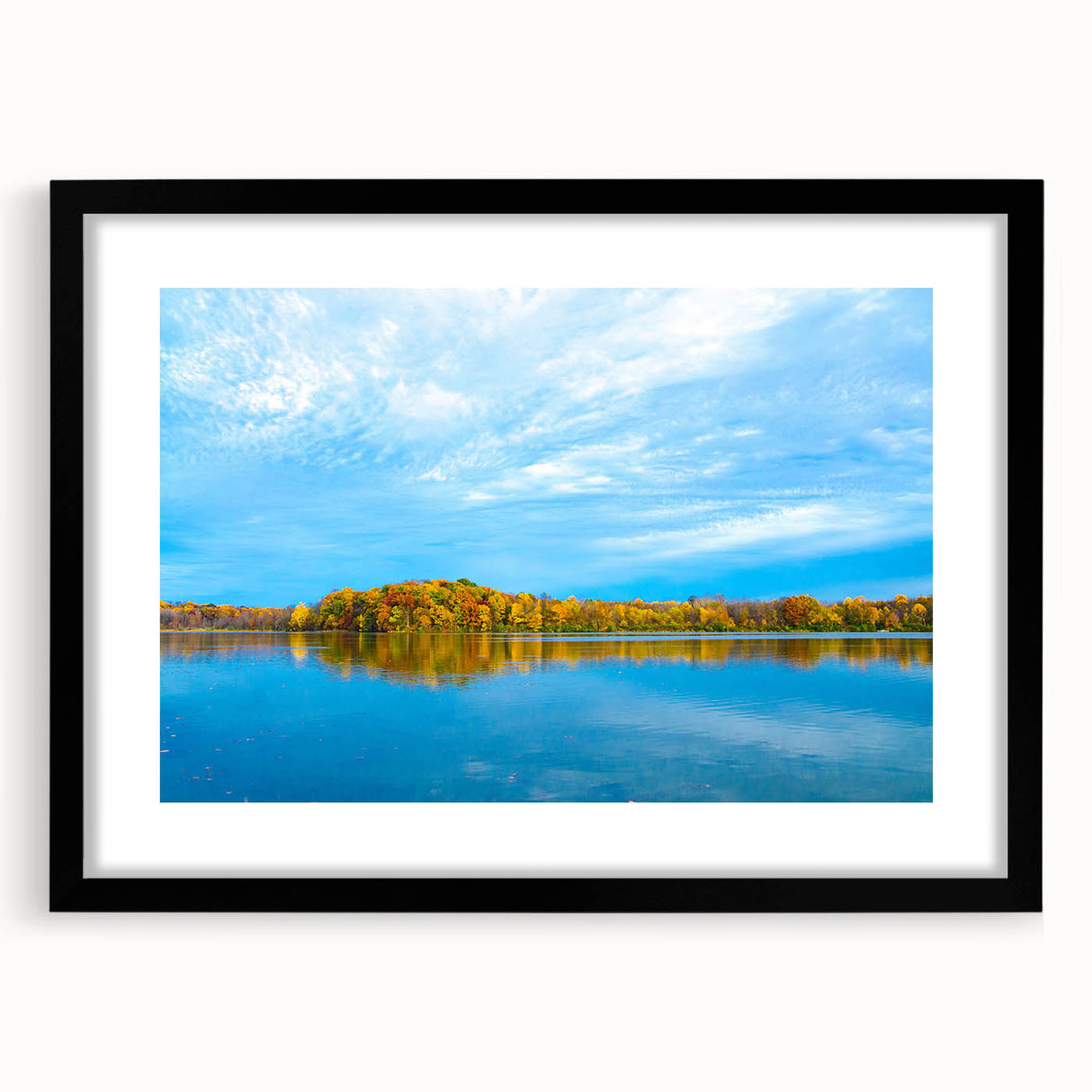 Abstract art print featuring vibrant, colorful swirls on a textured canvas, framed in black, ideal for living room decor.