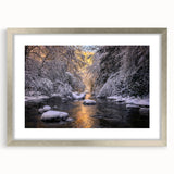 Textured abstract art print depicting a Kentucky landscape in muted earth tones, framed in silver.