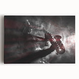Black and white photograph of New Orleans street scene on large stretched canvas, ideal for kitchen wall art.