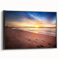 Black and white landscape art painting of Maine on a framed canvas, suitable for bedroom wall decor.