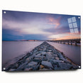 Acrylic glass print of Annapolis scenery in muted blue and green tones, suitable for bedroom or dining room decor.