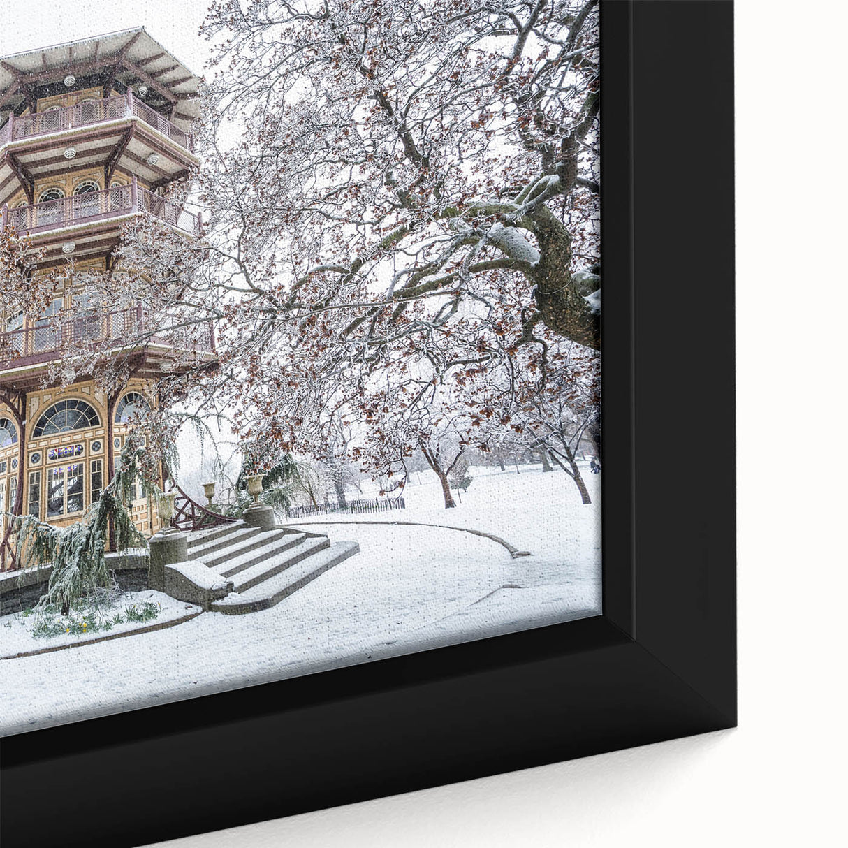 Extra large framed canvas featuring a textured depiction of the Baltimore skyline in black with colorful accents.