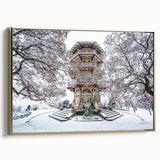Framed canvas depicting a vintage-style Baltimore landscape in muted gold and black tones, ideal for bedroom wall art.