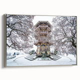 Framed canvas of Baltimore skyline in colorful art style with a vintage poster feel, ideal for office decor.