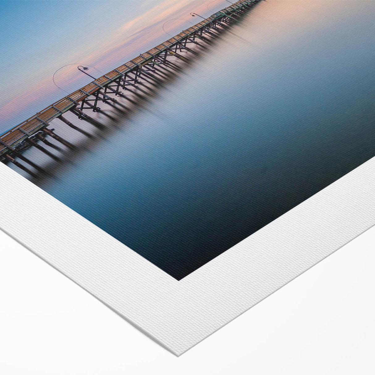 Art deco poster of Chesapeake Bay featuring soft pastel hues on rolled canvas, suitable for dining room wall art.