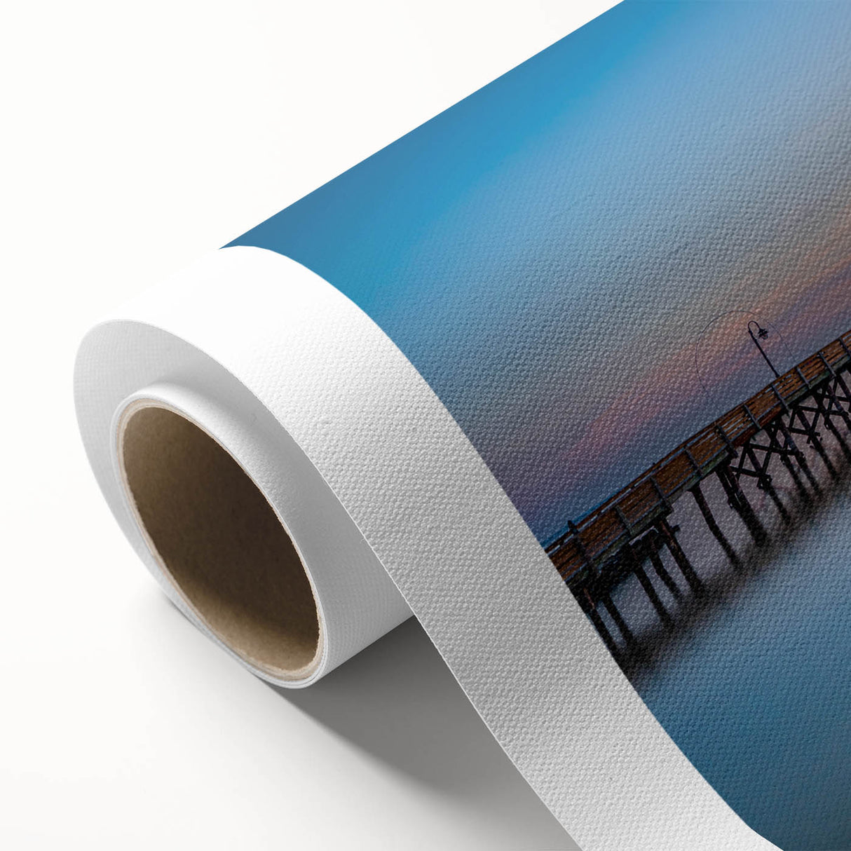 Art Deco style poster of Chesapeake Bay, featuring muted blue and green tones on rolled canvas, ideal for nursery wall art.