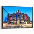 Black and white landscape art painting of Boston on a framed canvas, suitable for bedroom decor.