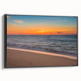 Black and white vintage poster art of Nantucket landscape on framed canvas, ideal for bedroom wall decor.