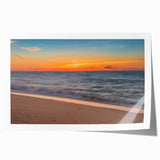 Rolled print of a serene Nantucket landscape, featuring soft pastel colors and floral motifs, ideal for art wall dining room.