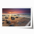 Rolled print of Michigan's Upper Peninsula with lush greenery, ideal for dining room wall art.