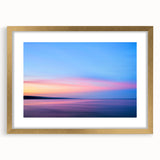 Extra large abstract art print depicting a textured Minnesota landscape in muted earth tones, framed in gold.