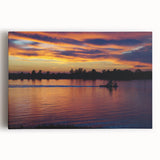 Black and white Mississippi river landscape on large stretched canvas, ideal for kitchen wall art.