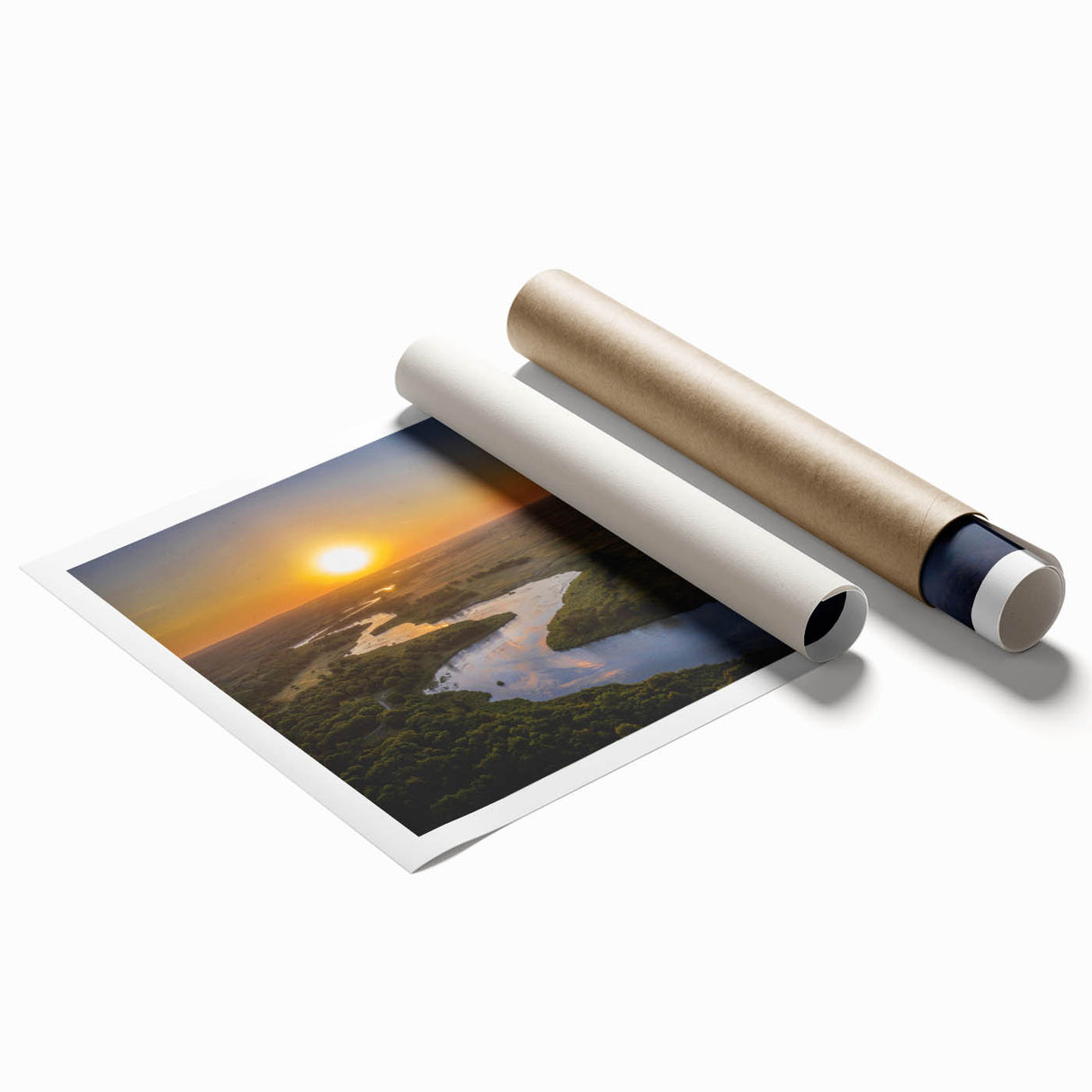 Extra large rolled print of Nebraska scenery with vibrant floral elements, ideal for classy bathroom wall art.