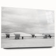 Acrylic print of White Sands, New Mexico with soft blue and white tones, ideal for bedroom or dining room decor.