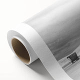 Art deco style poster of White Sands, New Mexico on rolled canvas, featuring soft beige and blue tones.