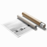 Extra large rolled print of White Sands, New Mexico, featuring soft pastel shades, ideal for classy bathroom wall art.