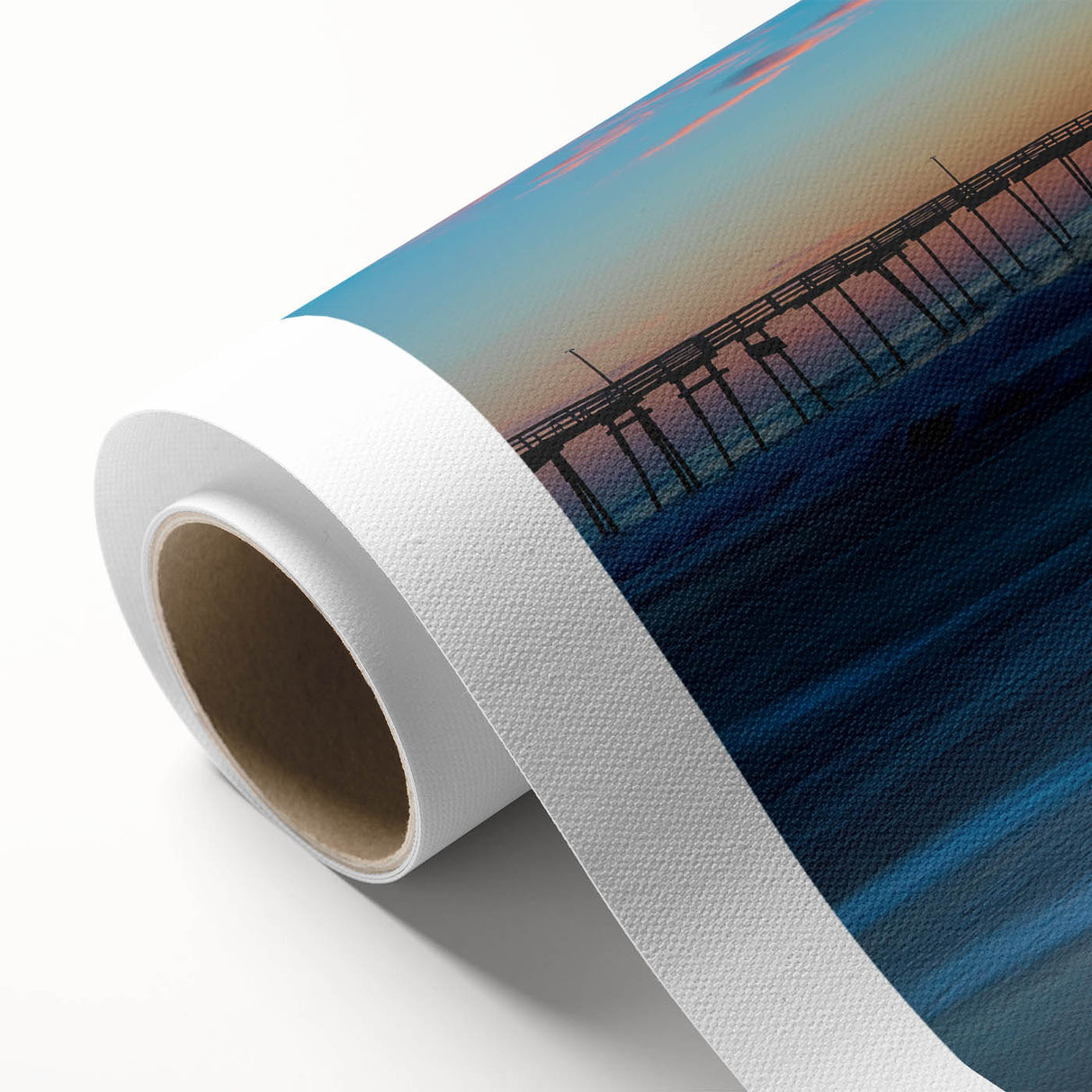 Art Deco poster of Cape Hatteras lighthouse in soft pastel shades on rolled canvas, ideal for nursery wall art.