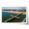 Extra large rolled print of Coney Island with muted gray and blue tones, perfect for art wall dining room.