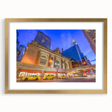 Extra large abstract art print of New York's Grand Central, featuring textured elements in muted gold and gray tones.