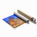 Extra large rolled print of Grand Central Station in muted gray tones, ideal for classy bathroom wall art.