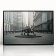 Large abstract wall art of NYC skyline in black and white tones on acrylic, ideal for modern living room decor.