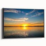 Black and white framed canvas depicting an Oklahoma landscape, ideal for bedroom wall decor.