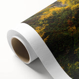 Art Deco poster of Multnomah Falls, Oregon, in muted green and blue tones on rolled canvas, ideal for nursery wall art.