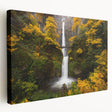 Multnomah Falls in Oregon depicted in a realistic style on a large stretched canvas, suitable for kitchen wall art.